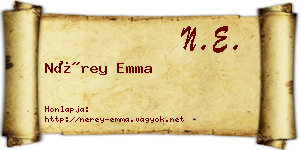 Nérey Emma névjegykártya